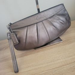 Coach Ashley 2009 Large Metallic Leather Clutch/Wristlet 