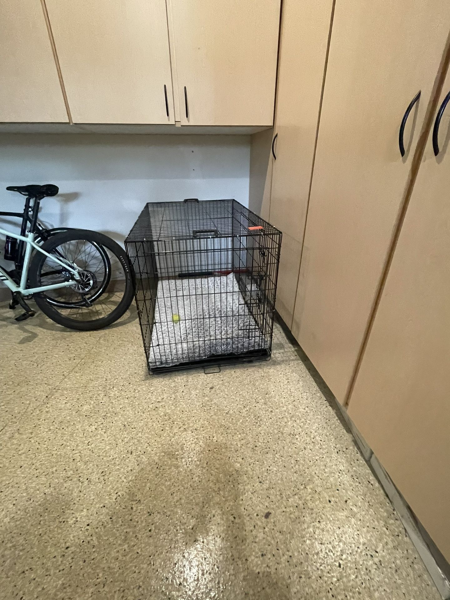 Large Dog Crate and bed