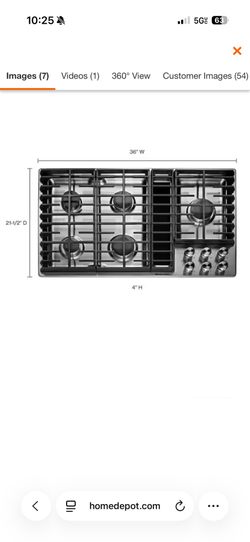 Gas cook top 36inch  $1900
