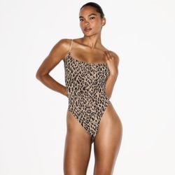 SKIMS Fits Everybody Cami Leopard Jaguar Bodysuit