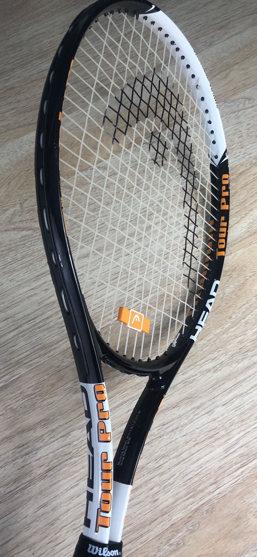 Tennis Racket Titanium Head Tour Pro Original 4 1/4 2 Black/white/orange