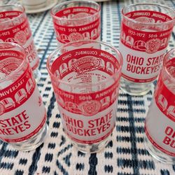 Ohio State Collector Glasses 1972 50th Anniversary 