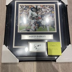 Saquon Barkley Penn State Framed Photo
