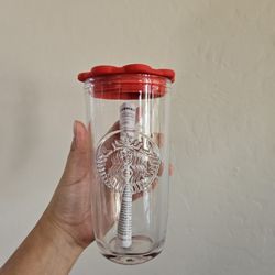 Starbucks Valentines Glass Cup