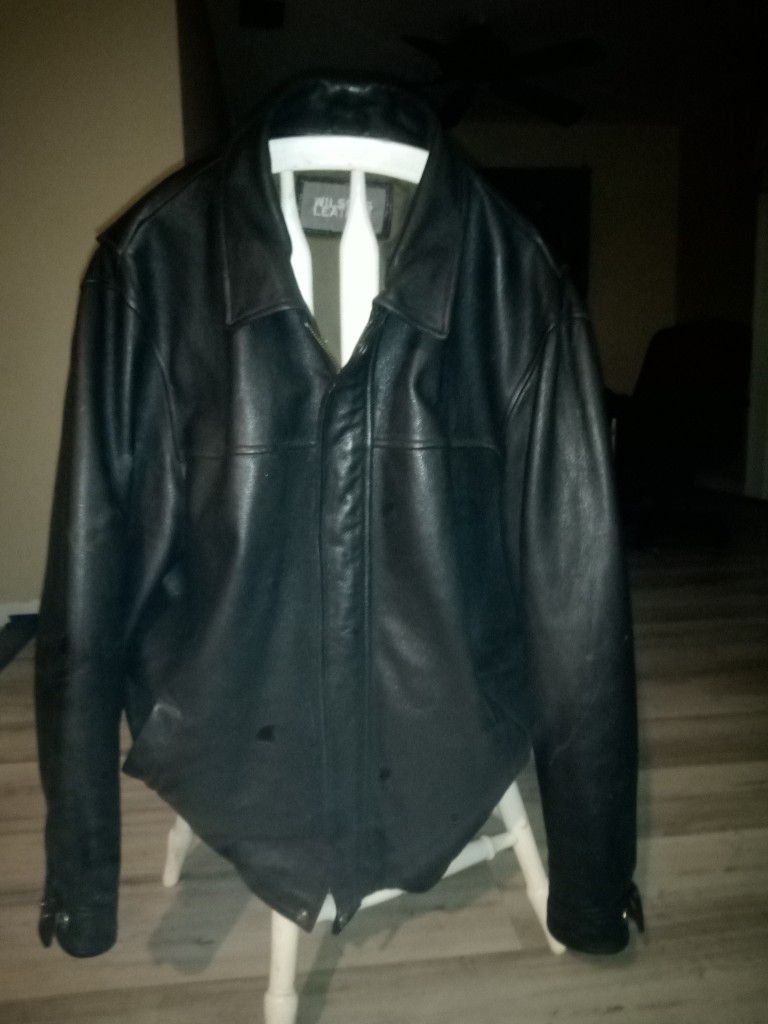 Mens Leather Jacket XL 