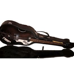 HOFNER IGNITION PRO HI-BB-PE-TBK VIOLIN BEATLE BASS Tea Cups FLAT WOUND STRINGS With Hard Case
