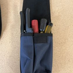 Small Nylon Heavy Duty Multipurpose Tool Belt  Pouch Organizer/ Flashlight , Hand Tools, Etc. / 2 Pouch’s For $ 4.00