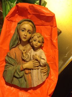 Mary and baby jesus wall plaque