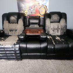 Electronic Leather Couch