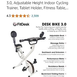 FitDesk 3.0 Exercise Bike w/ Desk