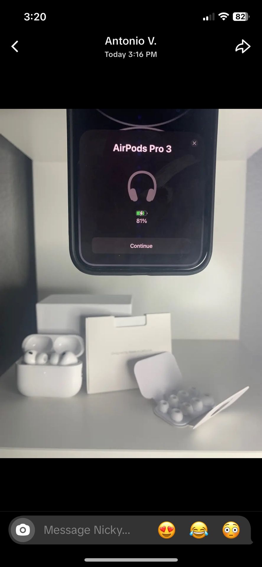 Airpods pro 3 with White Charging Case