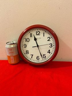 8 7/8” Round Wall Clock - Battery Operated