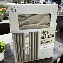 New 100% Blackout Window Panels 2 Pack 52x84