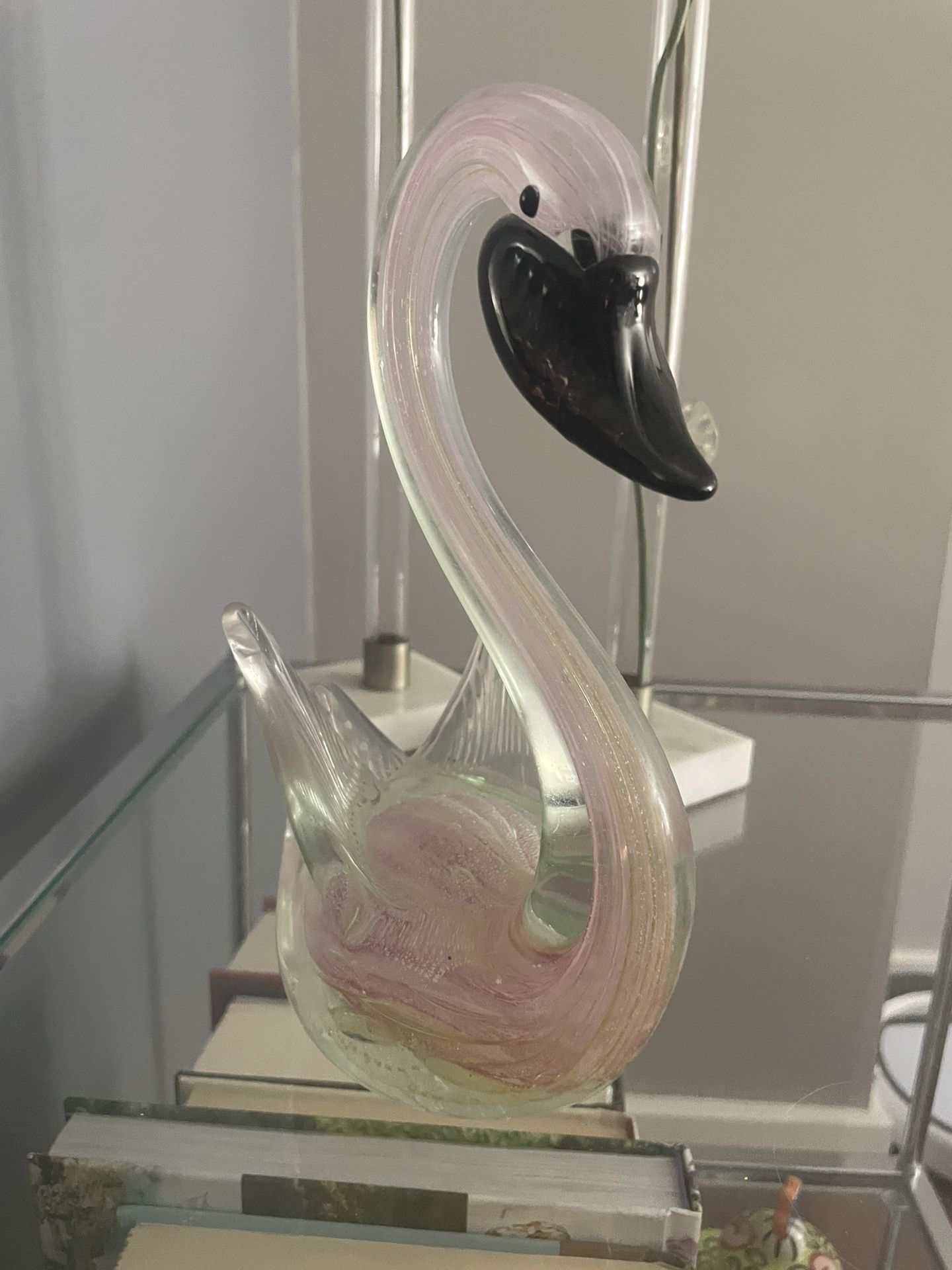 Blown Glass Swan Figurine