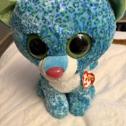 Tj  Beanie Leona Jumbo Blue Spotted Leopard Cat Large Plus Big  Ayes 