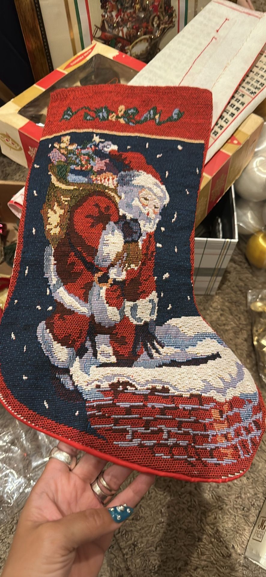 Vintage Santa Stoking 