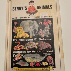 A “Science I Can Read” Book-BENNY’S ANIMALS AND HOW HE PUT THEM IN ORDER-1966