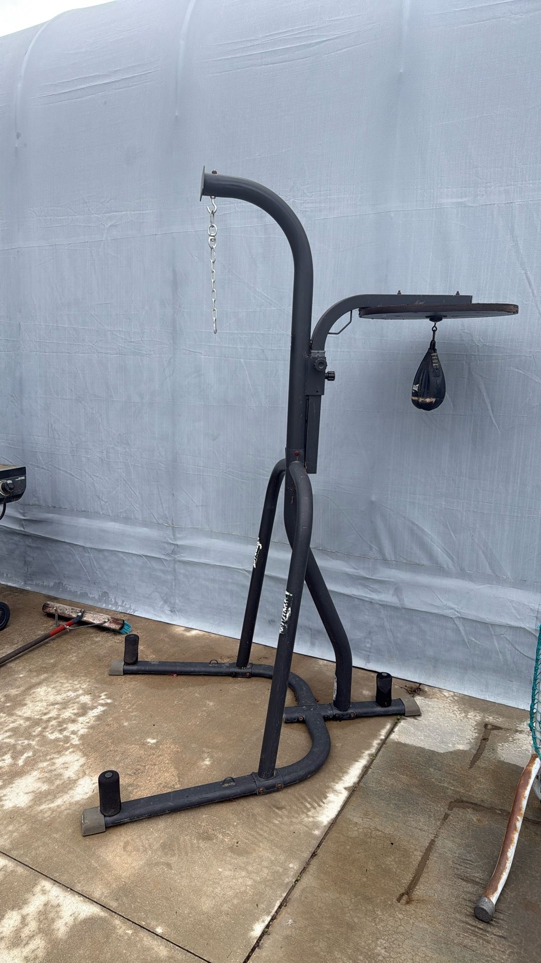 speed bag and punching bag frame