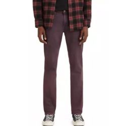 Levi's Men's 511 Slim Fit Red Garmen Huck Jeans - 42/32