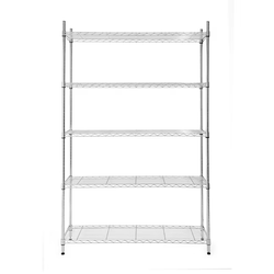 5 -Tier Chrome Metal Wire Utility Shelving Unit 47.7-in W x 18-in D x 72-in
