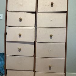 Salmon 7 Drawer Fabric Dressed