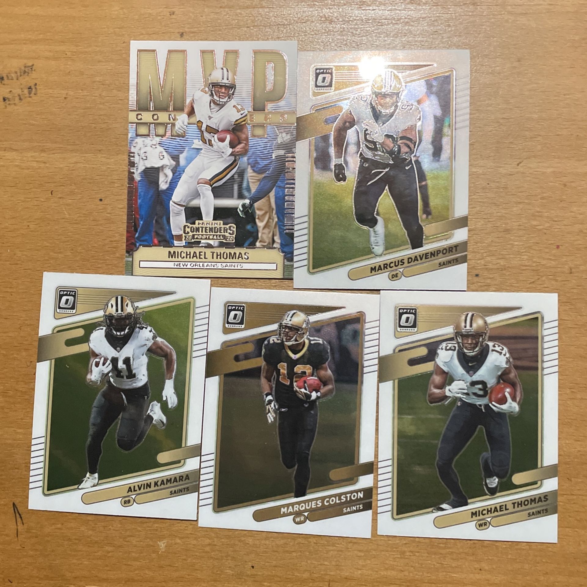 NEW ORLEANS SAINTS 5 CARD LOT 
