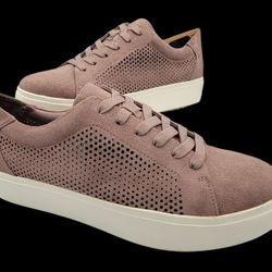 Dr Scholl's Kinney Lace HIDRANGEA Platform Sneaker  Mauve Pink FABRIC Women’s  SIZE: 11 M