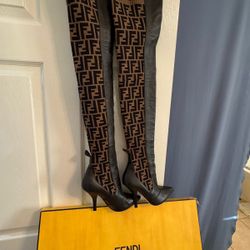 Authentic Fendi Over The Knee Boots