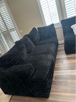Black corduroy section