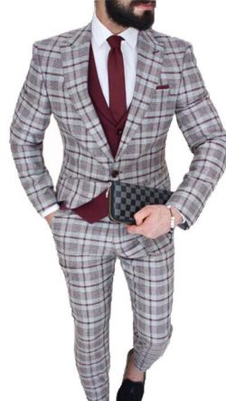 3 piece slim flat front pants flat