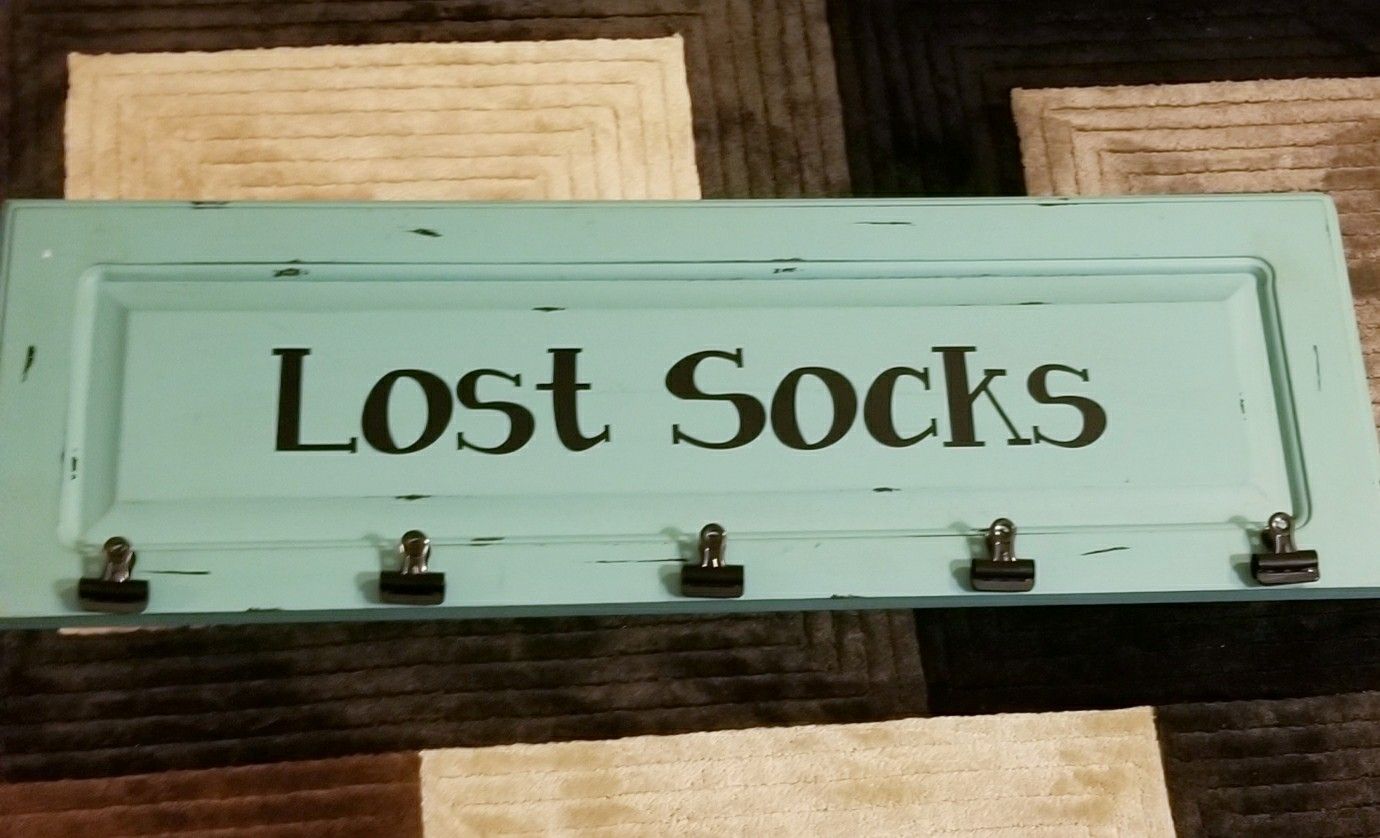 Lost Socks laundry room sign from Hobby Lobby