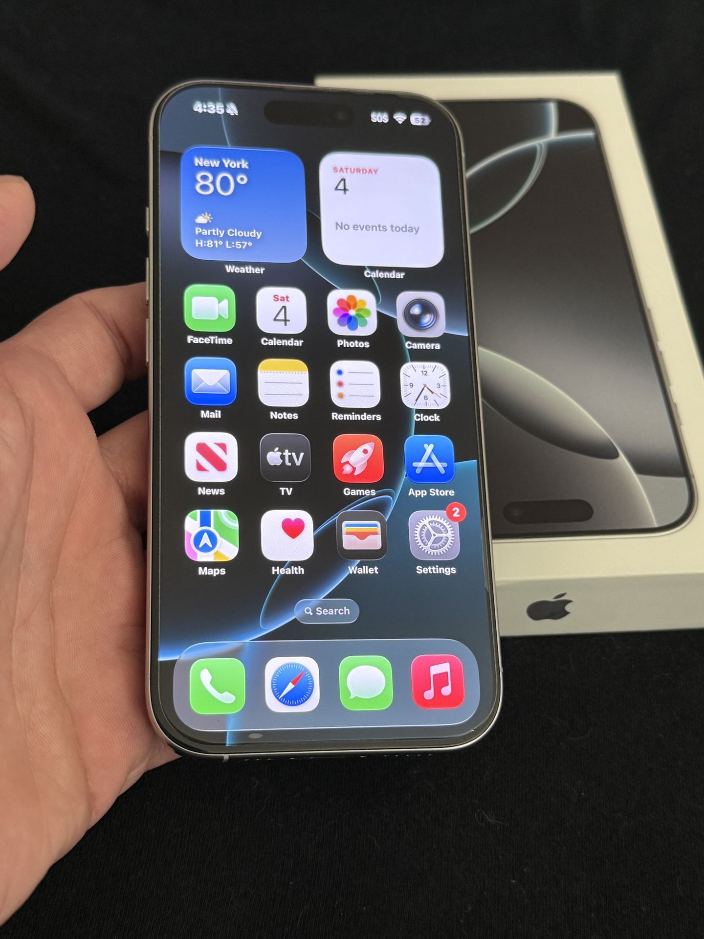 Like New Titanium Iphone 16 Pro White 128gb Factory Unlocked With Original Box