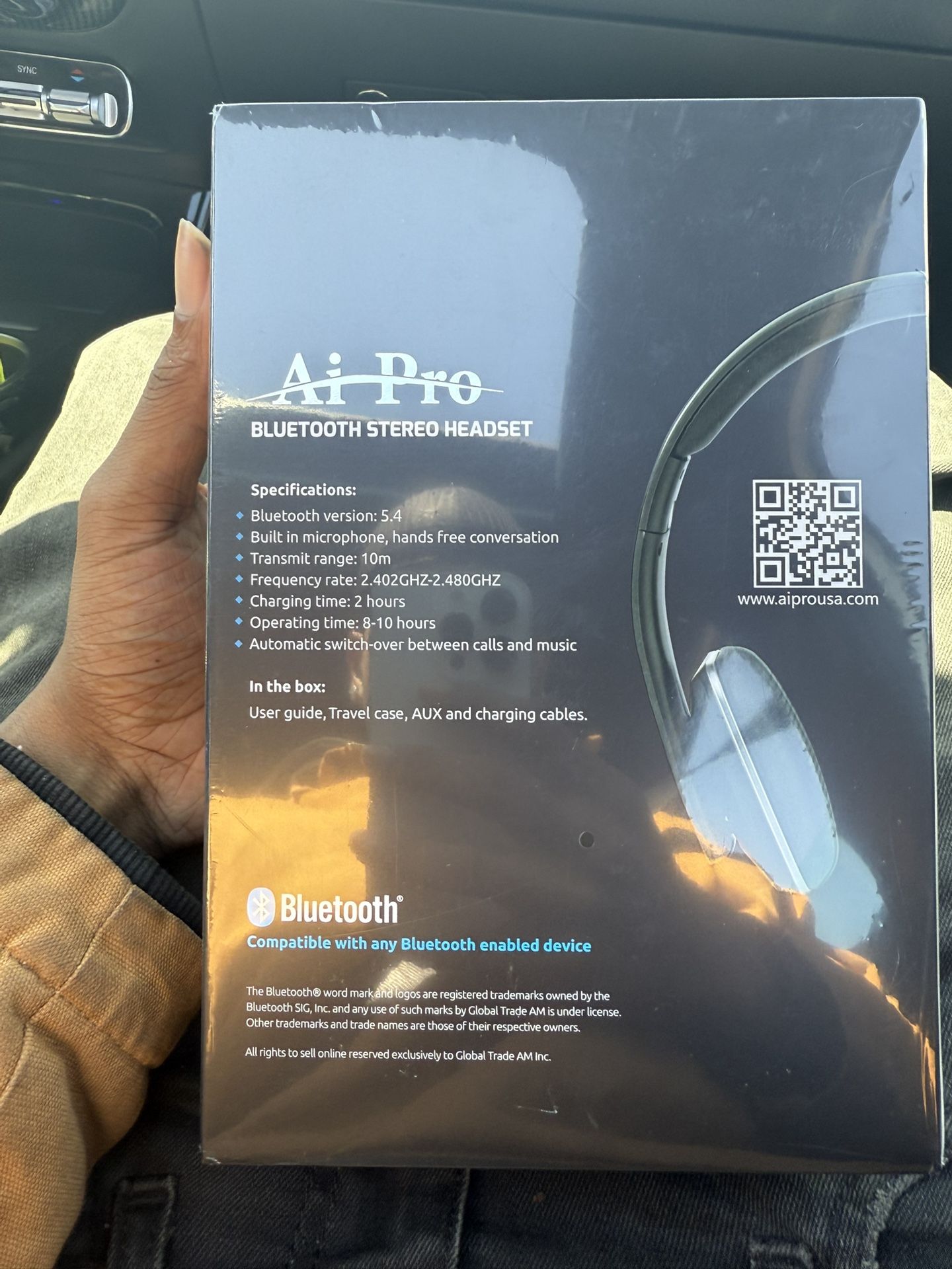 AI PRO 200 plus Bluetooth Stereo Headset (Black)