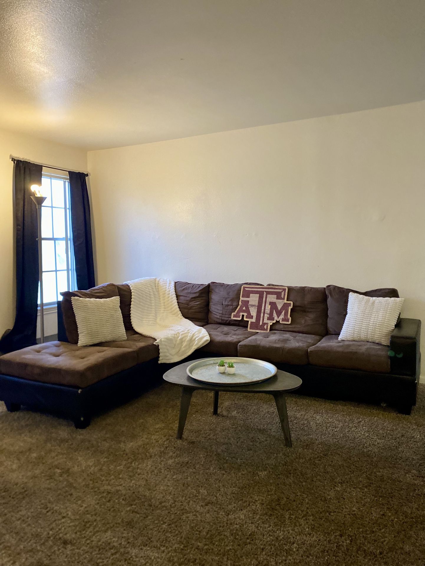 FREE DELIVERY!!! NEED GONE TODAY!!! Brown 2pc Sectional with coffee table $350