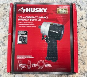 NEW! HUSKY 1/2” Impact Wrench 500 ft-lbs Air Pneumatic