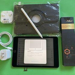 Apple  Ipad Mini 5th Generation (Latest iOS 26 updated) 64GB WiFi + Cellular Unlocked with Pen And Accessories