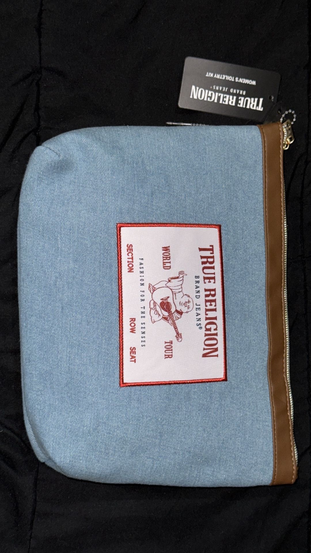 True religion makeup bag