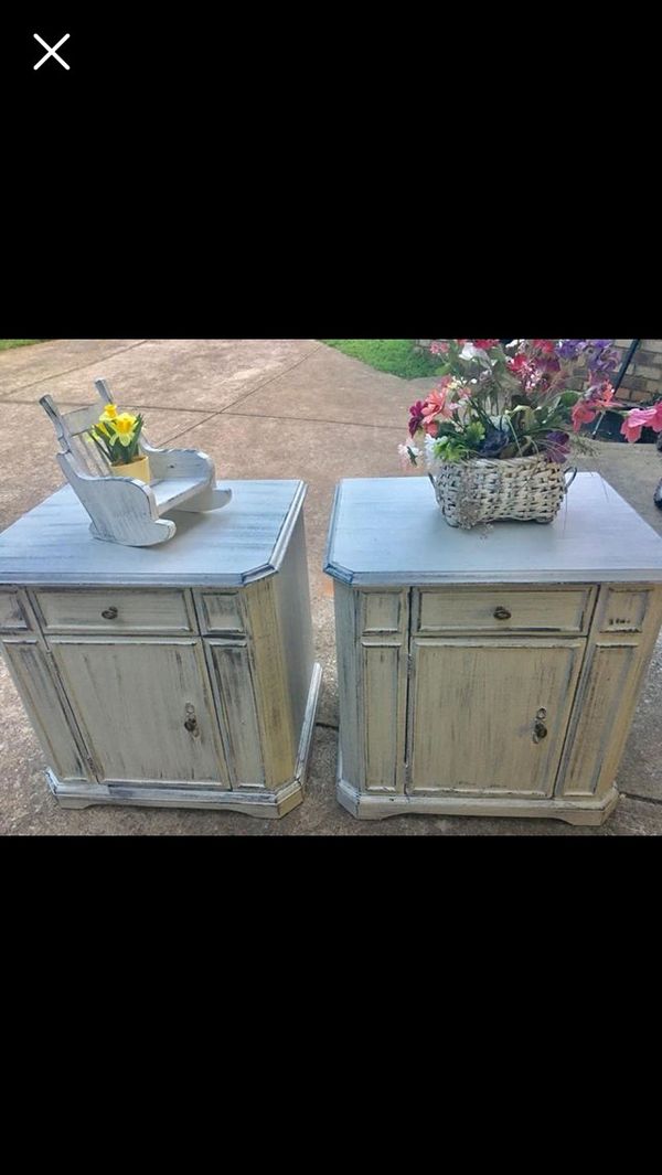 Refinished Distressed Nightstands For In Mooresville Nc Offerup