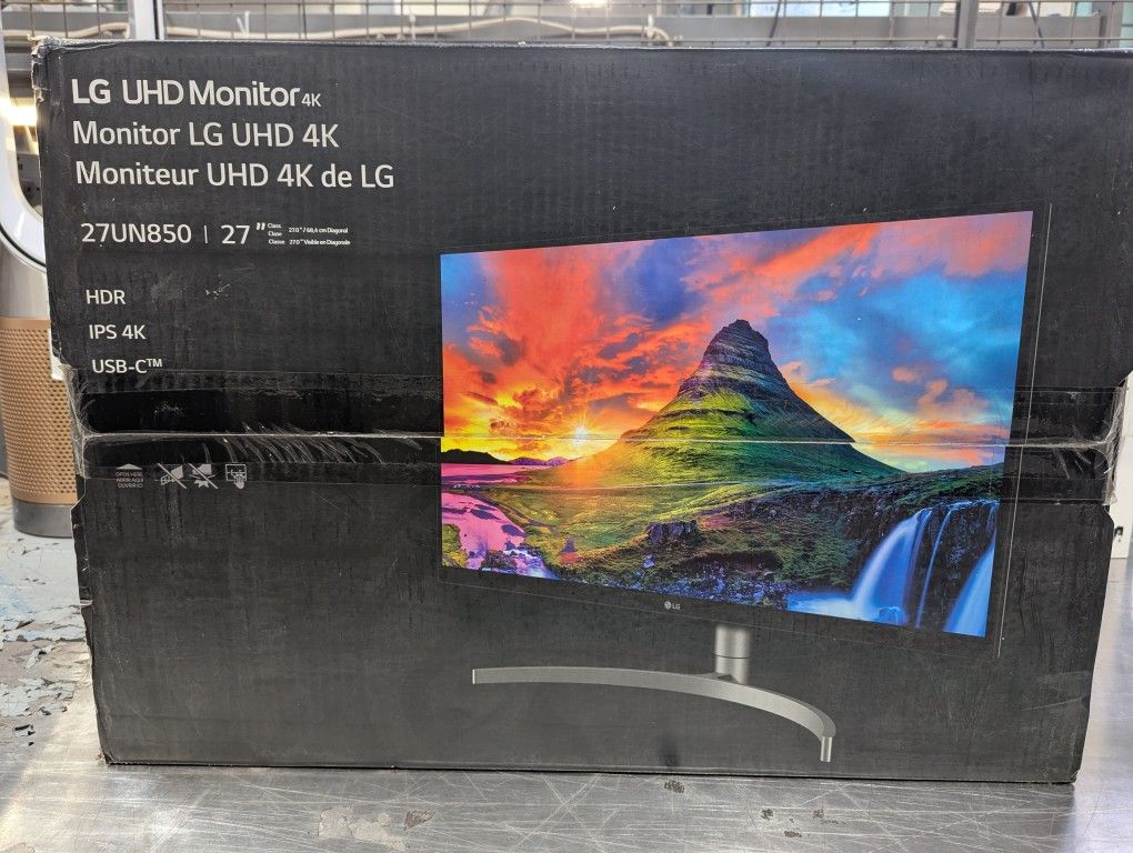 LG 27UL650-W Monitor 27" 4K UHD (3840 x 2160) IPS Display, VESA DisplayHDR 400, sRGB 99% Color Gamut, Radeon FreeSync, 3-Side Virtually Borderless Dis