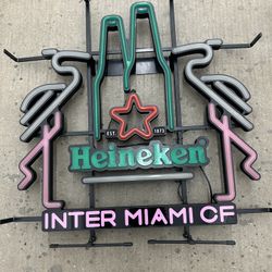 Heineken x Inter Miami CF LED Bar Sign – Rare