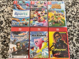Switch sports  Mario Kart 8 Deluxe Kirby Air Riders Dragon Quest 7 Reimagine Animal Crossing Cyberpunk 2077 Nintendo Switch 2