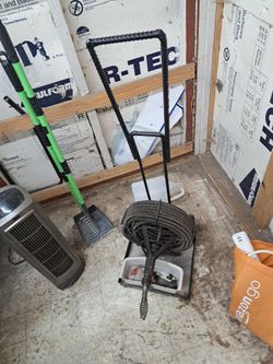 Floor snake on Wheels one half inch by 50 ft cable