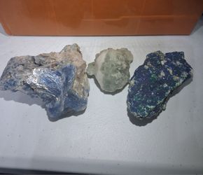 Calcite and flourite mineral collection
