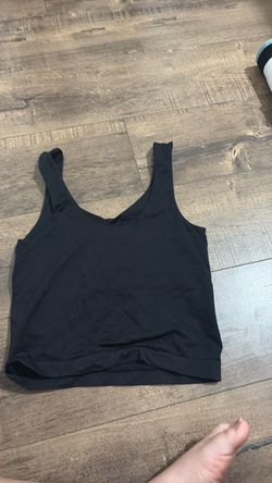 Black Cropped Tank Top