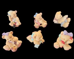 6 - Cute Bear 2" Figurines
