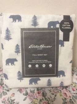 Eddie Bauer 4-Piece Flannel Full /Queen Sheet Set