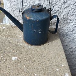 Antique Blue Pacific Central Railroad Oil Can