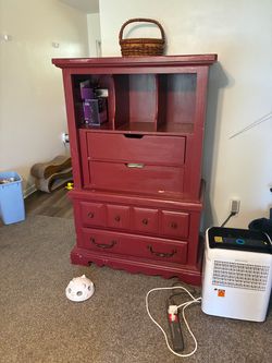 SOLID WOOD CABINET REDO IT SELL IT NEED MOVED BY OCT 1 SOONER BETTER