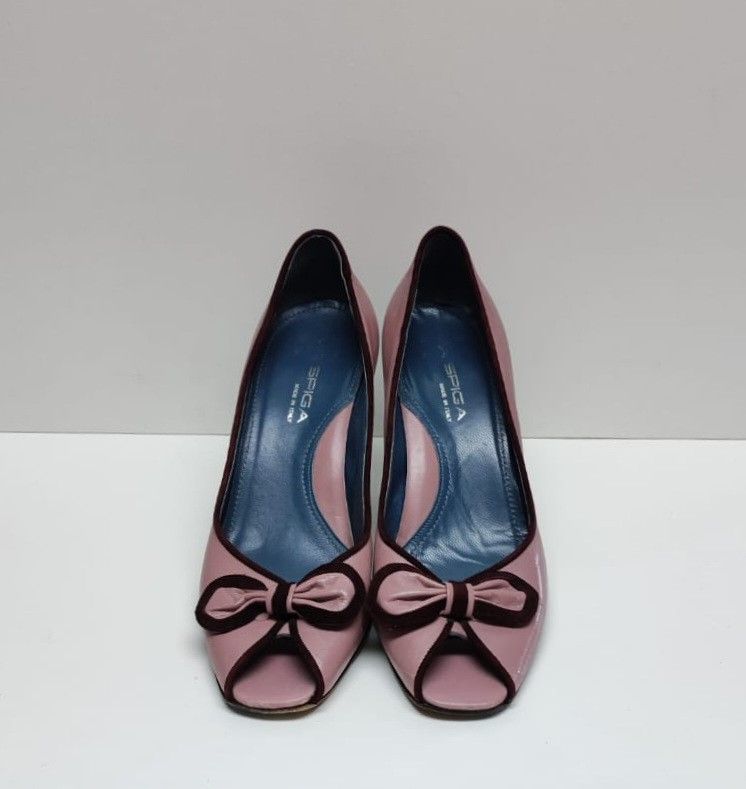 Via Spiga Bow Heels Shoes Open Toe Women's Size 9.5