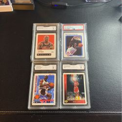 4 Graded Michael Jordan Basketball Cards 